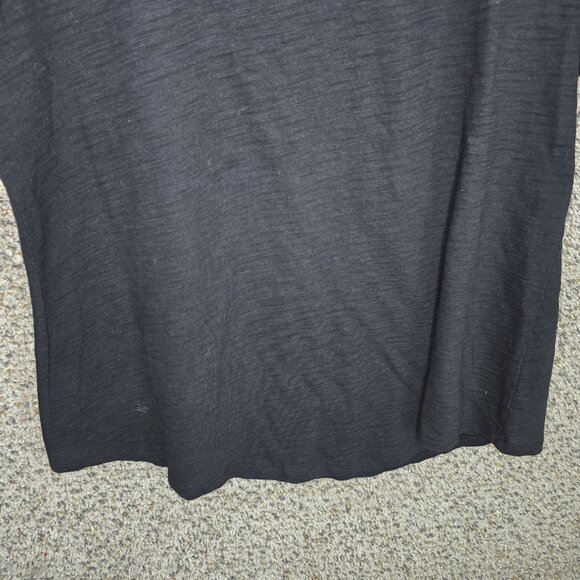 Lane Bryant Top Womens Plus 14/16 Black Slub Knit Scoop Neck Short Sleeve Casual - Picture 5 of 7